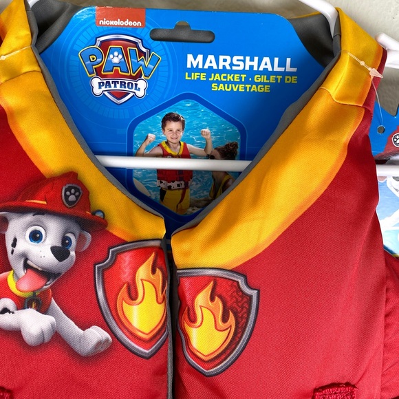 Paw Patrol, Marshall Swimways Kids Life Jacket Child 33-55 Ibs Red NWT - Picture 5 of 10
